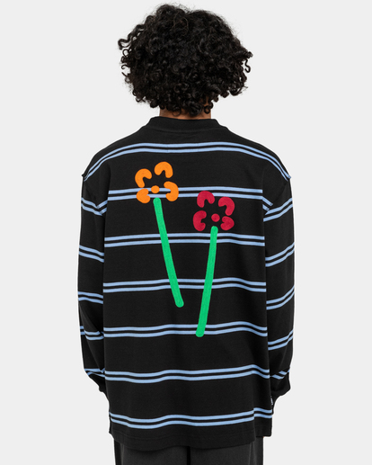 5 Skateboarding Mi Amor Stripe - Organic Long Sleeve T-Shirt Multicolor F1KTC6ELF2 Element