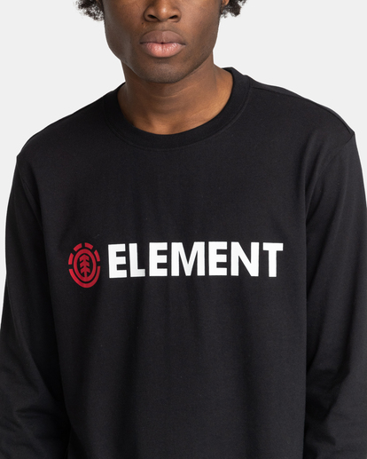 3 Blazin 2022 - Organic Long Sleeve T-Shirt for Men Black F1LSE6ELF2 Element