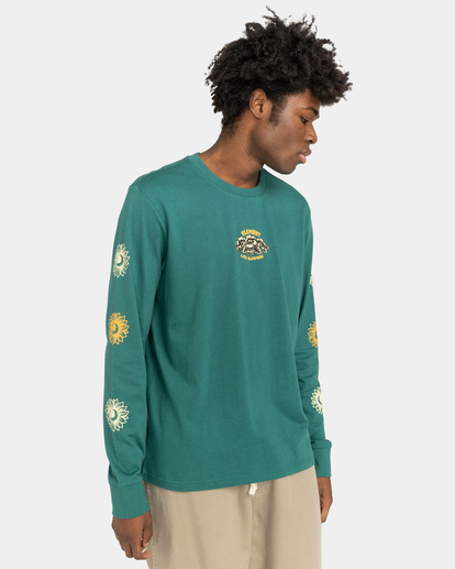 3 Element x Timber! Rider - Organic Long Sleeve T-Shirt Green F1LSE9ELF2 Element