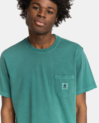 3 Basic Pocket Pigment - Camiseta para Hombre Verde F1SSI1ELF2 Element