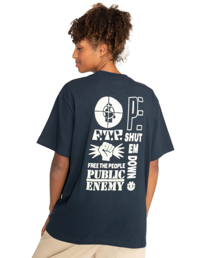 8 Public Enemy x Element Power - T-shirt Gris F1SSJ4ELF2 Element