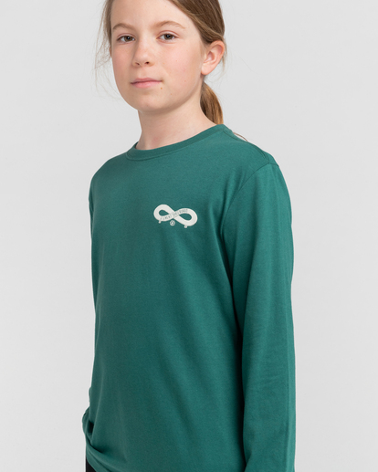 4 Infinity - T-shirt manches longues en matière biologique pour Garçon Vert F2LSB4ELF2 Element