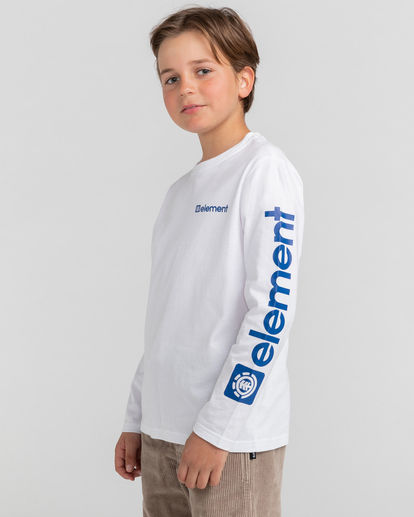 3 Joint 2.0 - Organic Long Sleeve T-Shirt for Boys White F2LSB5ELF2 Element