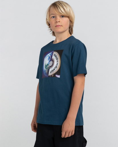 3 Dusty 2 - Organic T-Shirt for Boys Blue F2SSD5ELF2 Element