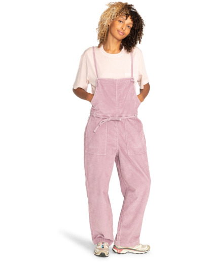 2 Zendaya - Corduroy Overall for Women Purple F3PTA1ELF2 Element