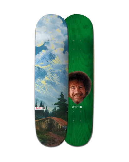 2 Element x Bob Ross 8.38" Everybody Needs A Friend 2022 - Skate Deck Black F4DCA6ELPP Element