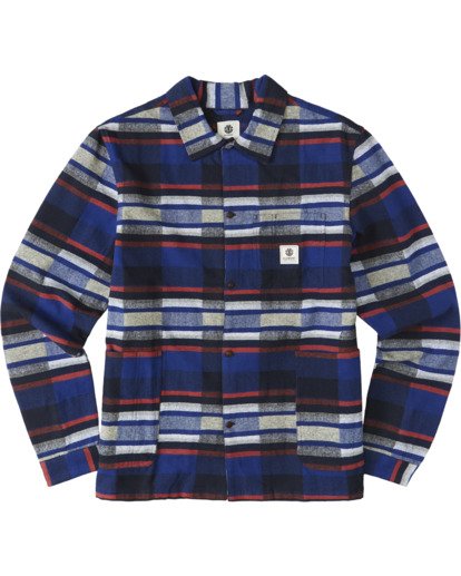 1 Americana Long Sleeve Flannel Blue M5623EAM Element