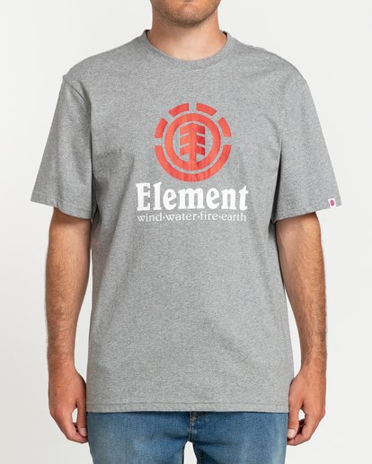 1 Vertical - Short Sleeve T-Shirt for Men Gray N1SSG4ELP9 Element