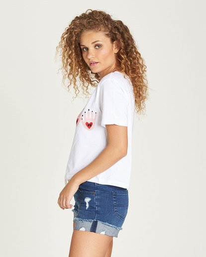 1 Love Hand Crop Ss - Tee Shirt for Women White N3SSA8ELP9 Element