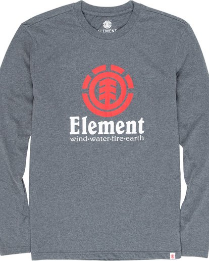 0 Vertical - Long Sleeve T-Shirt for Men Grey Q1LSA3ELF9 Element