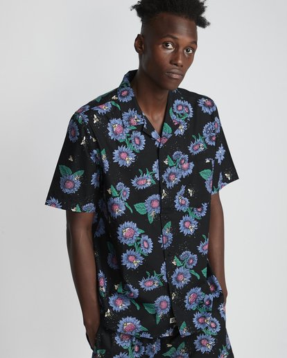 1 Sunflowers - Woven Tops for Men Black S1SHA6ELP0 Element