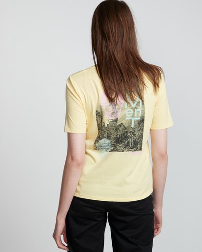 2 Modern - Organic Cotton Short Sleeve T-Shirt for Women Yellow S3SSA5ELP0 Element