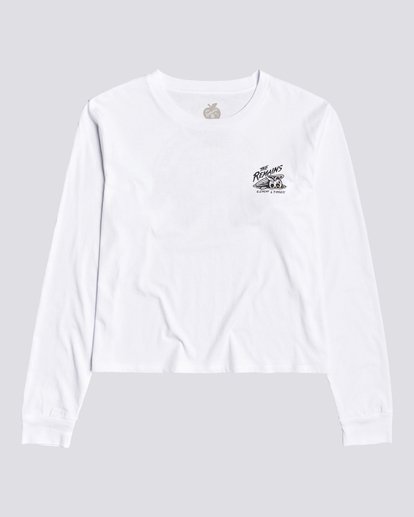 1 Timber! The Remains B Side Crop - Long Sleeve T-Shirt for Women White U3LSA1ELF0 Element
