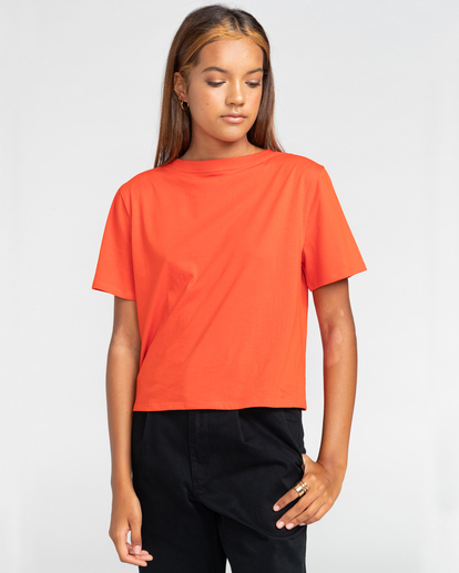 1 Debut Crop - Camiseta para Mujer Naranja W3SSC2ELP1 Element