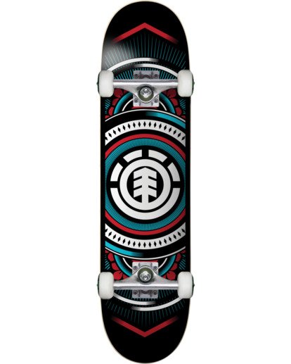 1 Hatched Blue 7.75 - Skateboard Noir W4CPC4ELP1 Element
