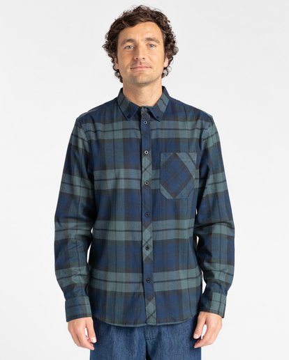 blue and grey flannel