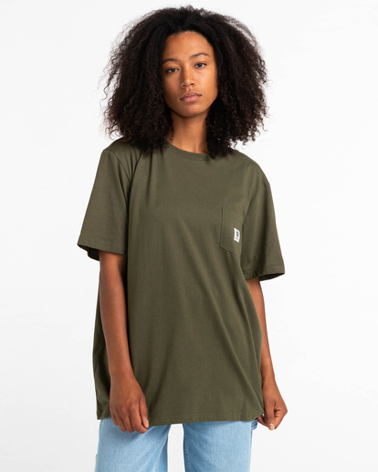 5 Basic Label - Short Sleeves T-Shirt Green Z1SSI1ELF1 Element