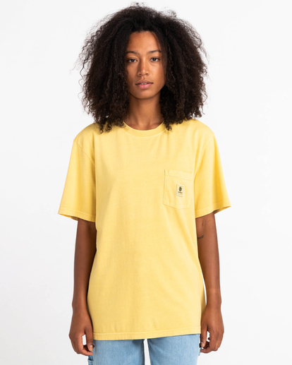 5 Basic Label - Camisa de manga corta Amarillo Z1SSI1ELF1 Element