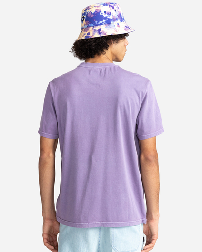 9 Basic Label - Kurzärmeliges T-Shirt Violett Z1SSI1ELF1 Element