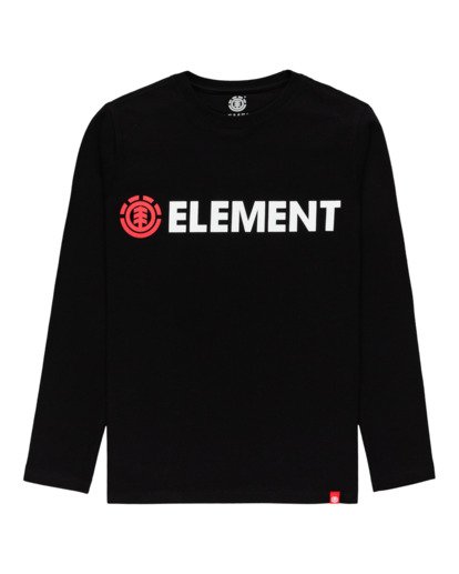 0 Blazin - Camiseta de Manga Larga para Chicos Negro Z2LSB3ELF1 Element