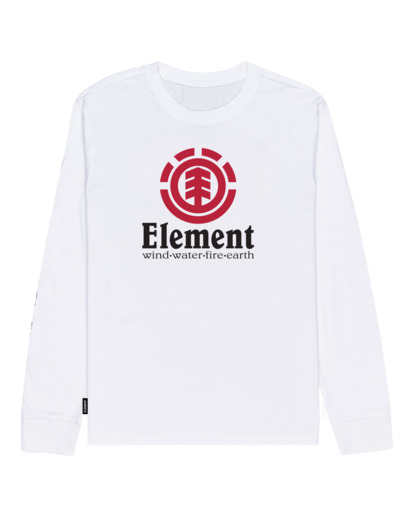 0 Vertical - Long Sleeve T-Shirt for Boys White Z2LSB4ELF1 Element