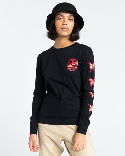 3 Nevso - Long Sleeve T-Shirt for Women Black Z3LSB1ELF1 Element