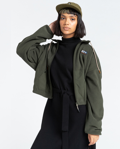 2 Oslo - Zip-Up Sweatshirt for Women Green Z3WAA4ELF1 Element