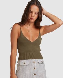 0 PETAL KNIT TOP Green 294154 Element