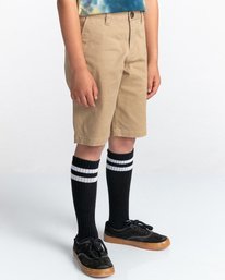 2 Boys' Howland Classic Slim Fit Chino Shorts Green ALBWS00102 Element