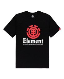 0 Boys' Vertical Short Sleeve T-Shirt Blue ALBZT00152 Element