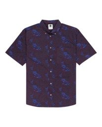 0 Garden Poplin Short Sleeve Button-Down Shirt Blue ALYWT00128 Element