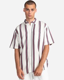 1 Lux Verita Short Sleeve Button-Down Shirt White ALYWT00129 Element