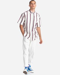 4 Lux Verita Short Sleeve Button-Down Shirt White ALYWT00129 Element