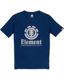 0 Boys' Vertical T-Shirt Blue B401TEVE Element