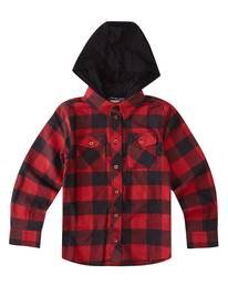 0 Boys’ Tacoma 2C Hooded Flannel Red B5553ETH Element