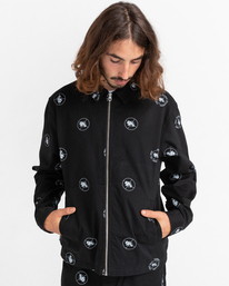 1 Public Enemy x Element Polka - Veste sportswear zippée pour Homme Noir C1JKD2ELP2 Element
