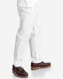 3 Highwater Work - Pantaloni da carpentiere in tela da Uomo White C1PTB4ELP2 Element