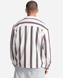 7 Parker Stripes - Soprabito con zip da Uomo White C1SHC7ELP2 Element