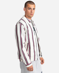 4 Parker Stripes - Soprabito con zip da Uomo White C1SHC7ELP2 Element