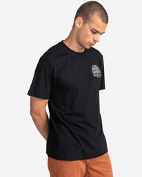 3 Watching - Short Sleeve T-Shirt for Men Black C1SSM9ELP2 Element