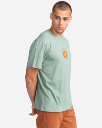 3 Socorro - Camiseta de manga corta para Hombre Verde C1SSN9ELP2 Element