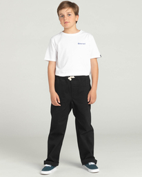 7 Chillin' Twill - Trousers for Boys Black C2PTA4ELP2 Element