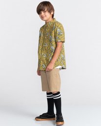 4 Garden - Short Sleeve Shirt for Boys 8-16 Yellow C2SHA1ELP2 Element