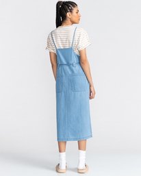 5 Denim - Vestido de Longitud Media con Tirantes para Mujer  C3DRB1ELP2 Element