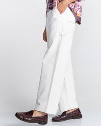 2 Utility - Pantaloni in tela da Donna White C3PTB2ELP2 Element