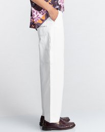 3 Utility - Pantaloni in tela da Donna White C3PTB2ELP2 Element