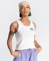 1 Smile - Cropped Tank Top for Women White C3SGA3ELP2 Element