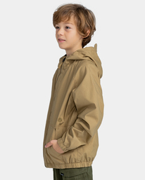 3 Alder 2.0 - Windbreaker Jacket for Boys 8-16 Green ELBJK00104 Element