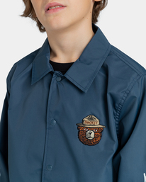 4 Element x Smokey Bear Please - Chaqueta de Entrenador para Chicos 8-16 Azul ELBJK00108 Element