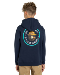 6 Smokey Bear x Element Prevent - Sudadera con Capucha para Chicos 8-16 Azul ELBSF00122 Element